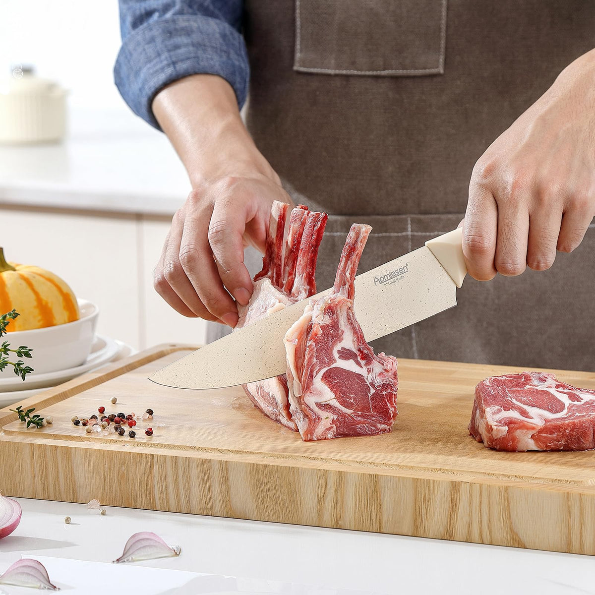 Aomiesen kitchen scissors provide quick, clean cuts