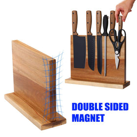 Aomiesen knife block with anti-skid base keeping the unit stable.