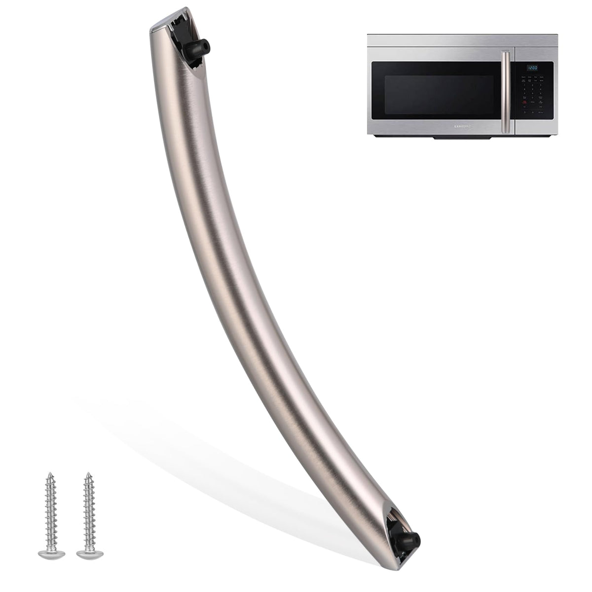 Aooashet ME16A4021AS door handle front view shows durable aluminum alloy construction.