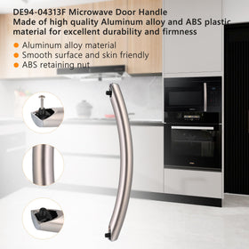 Aooashet ME16A4021AS door handle smooth finish for quick wipe-down.