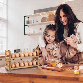 AOOHOOA egg storage solution, 24-egg capacity for organized display.