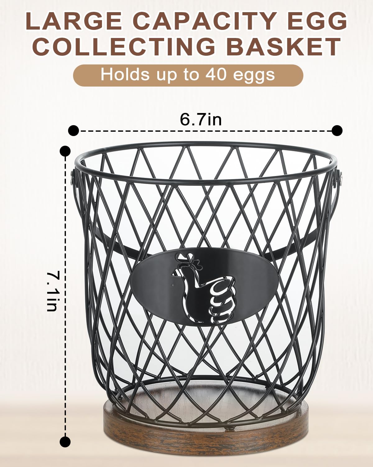 AOOHOOA egg basket doubles as a K-Cup organizer on the counter