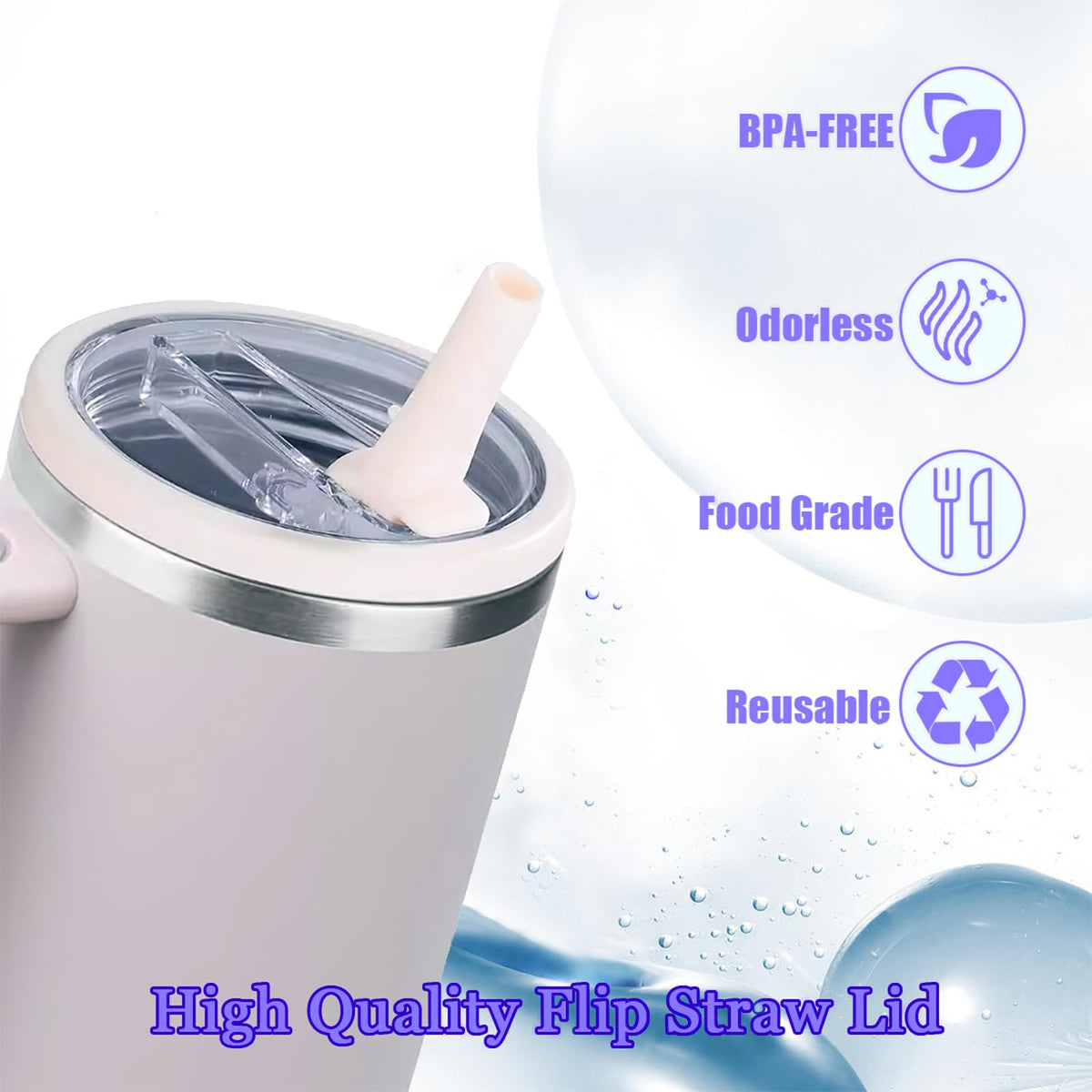 Aooiiysd Stanley Quencher 40 oz color options purple display