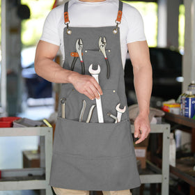 Aoomzoon 100% cotton canvas no-odor fabric keeps kitchen gear fresh.