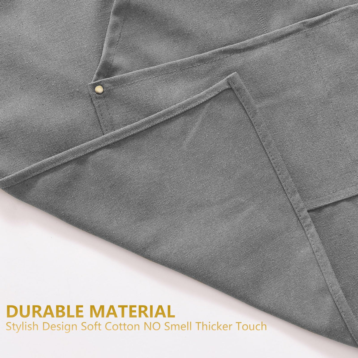 Aoomzoon apron with metal hardware buckle adds durable, stylish adjustment.