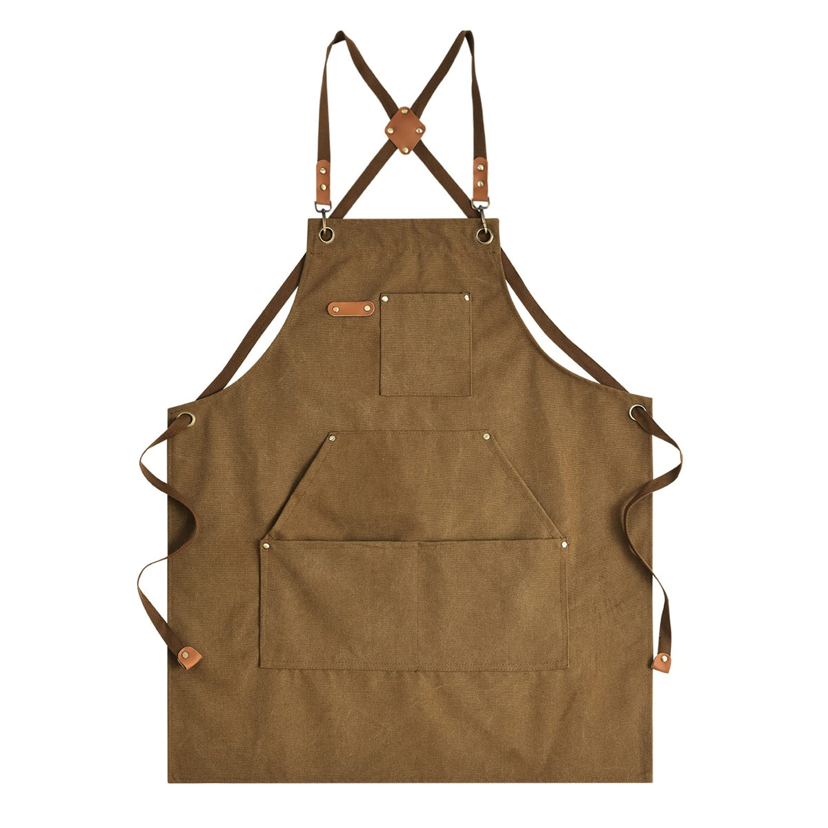 Aoomzoon canvas apron front pocket with metal rivets for durability