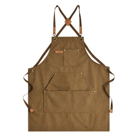 Aoomzoon canvas apron front pocket with metal rivets for durability