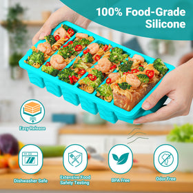 Aopigavi easy-release silicone trays simplify releasing frozen cubes.