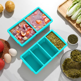 Aopigavi freezer tray with stainless steel rim for sturdy handling.