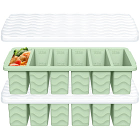 Aopigavi half-cup freezer mold with lid, top view for organized meal prep.