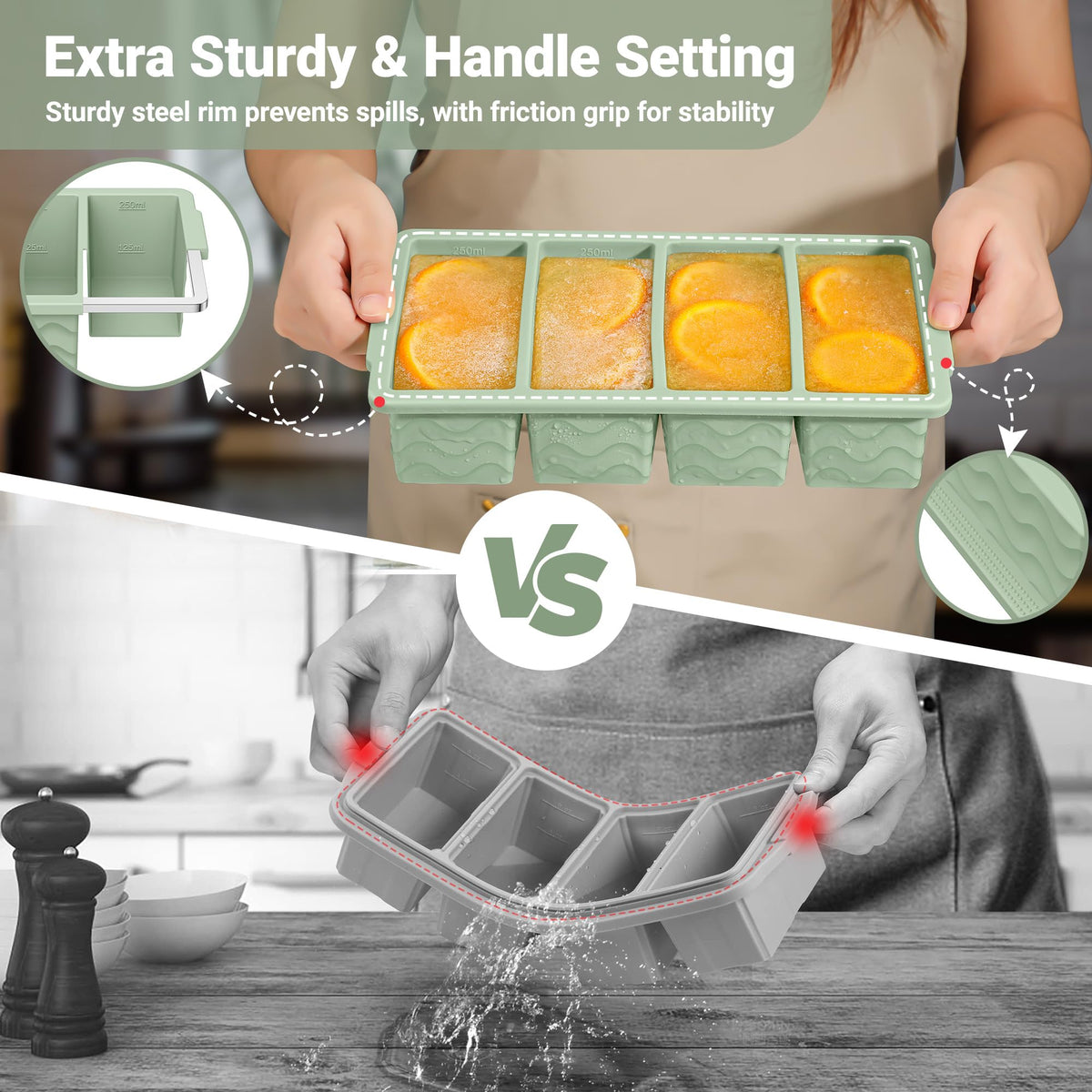 Aopigavi leak-proof lids prevent odor transfer and leaks.