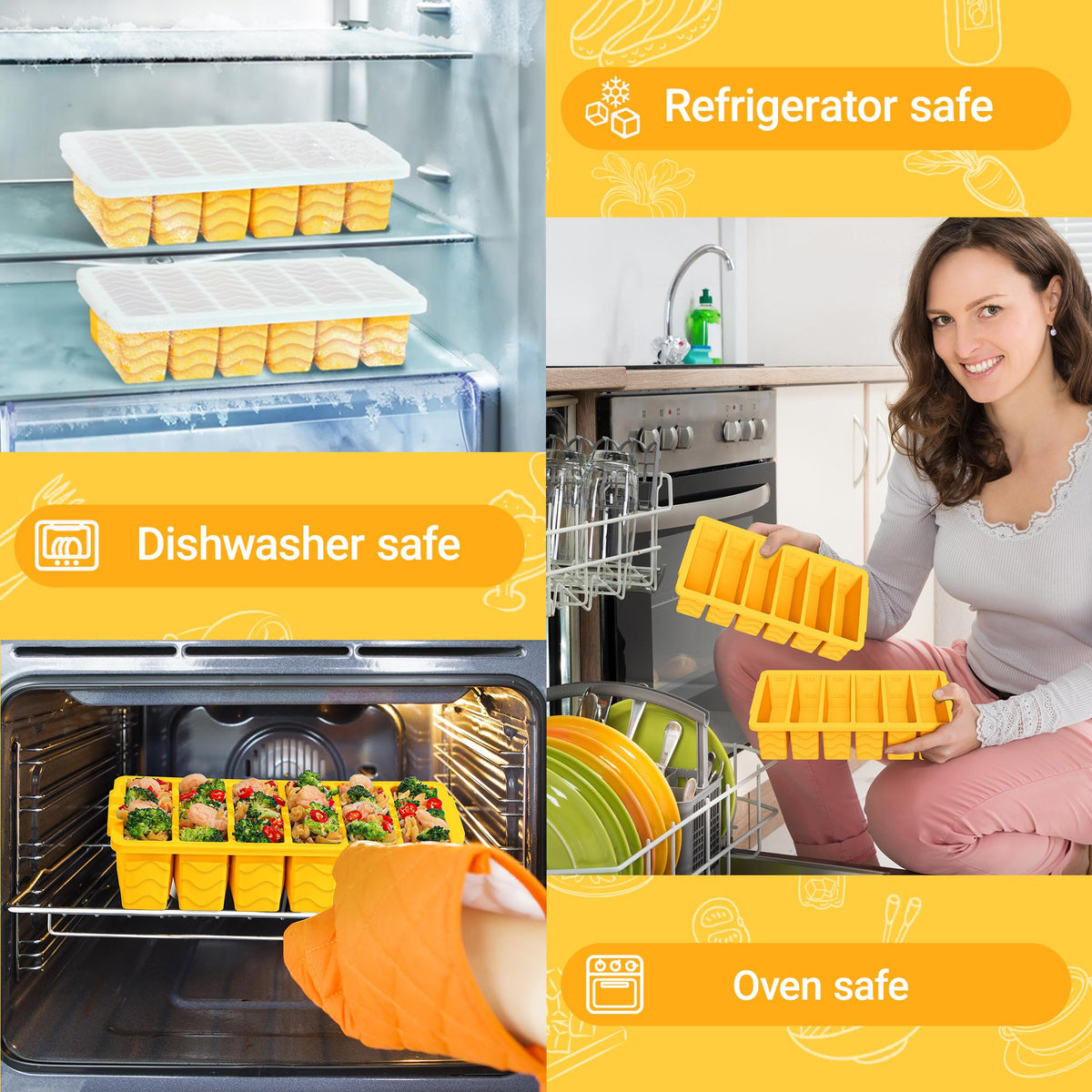 Aopigavi sturdy lids stack neatly, preserving flavor while reducing freezer odor.