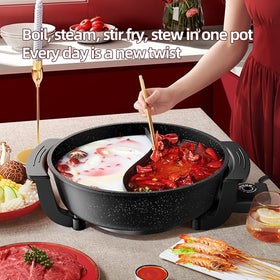 Die-cast aluminum body delivers even heat for consistent cooking.