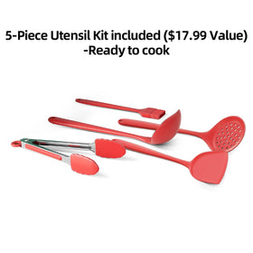 Detachable parts and non-stick surface enable quick cleanup after use.