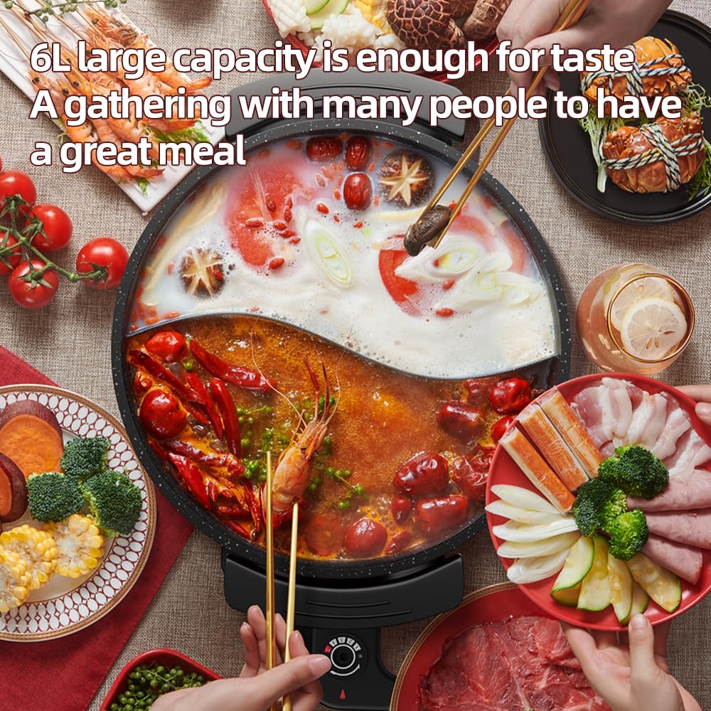 Smokeless design keeps kitchen air clearer during fondue and hot pot sessions.