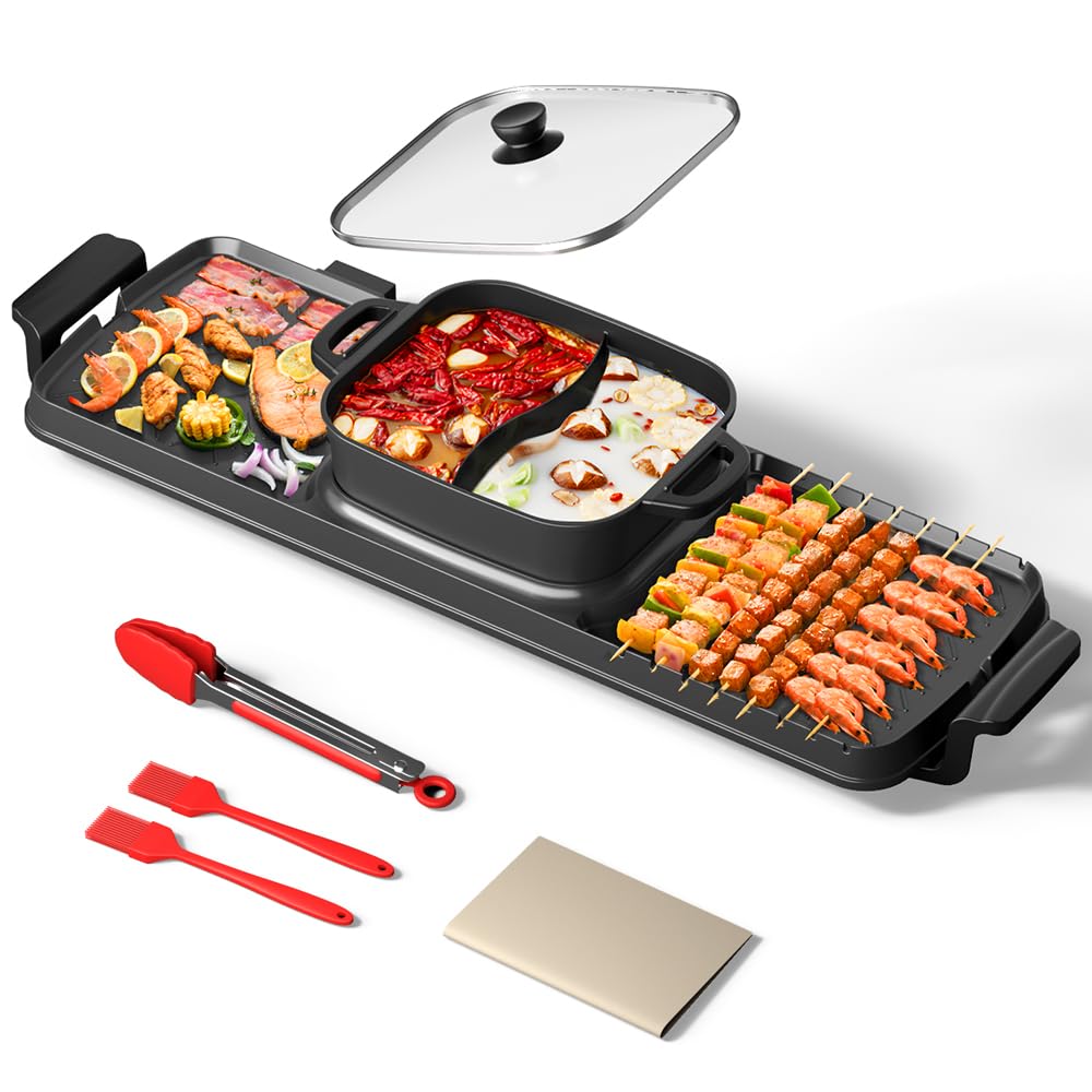 Aoran Kitchen smokeless hot pot and grill with large top view for gatherings