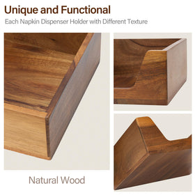 Aoravvik napkin holder on countertop fits rustic or modern decor.