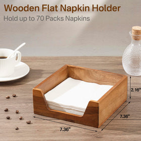 Aoravvik napkin holder side opening enables easy one-napkin grabs.