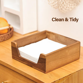 Aoravvik napkin holder with large opening keeps napkins organized during gatherings.