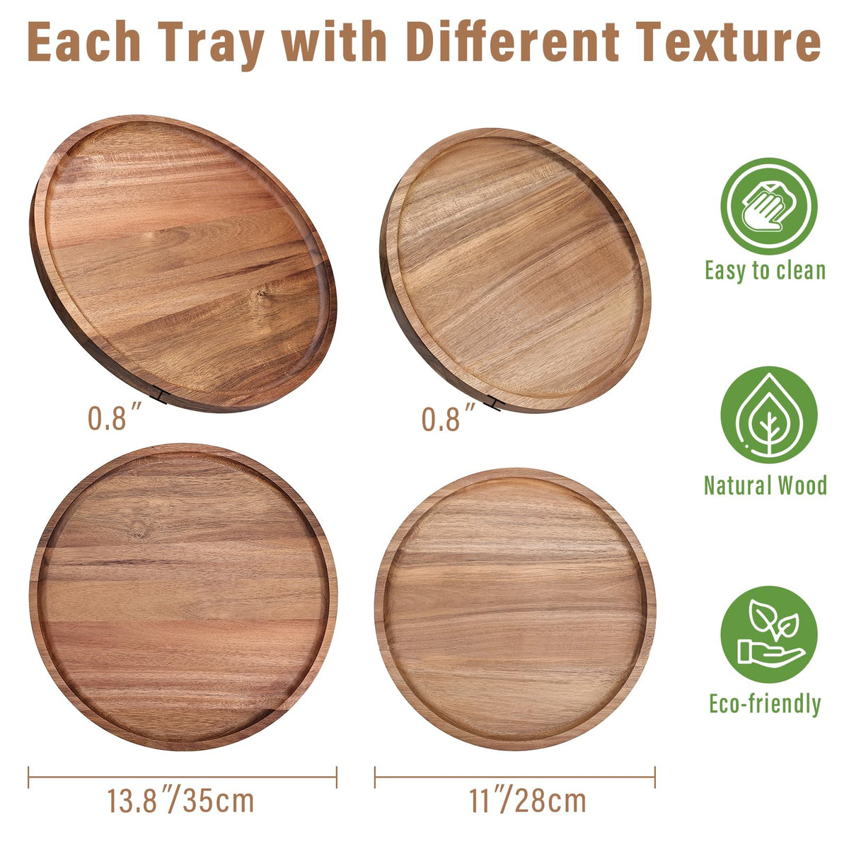 Aoravvik round tray for keys and essentials on an entryway table.
