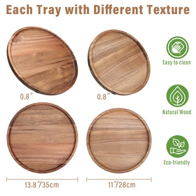 Aoravvik round tray for keys and essentials on an entryway table.