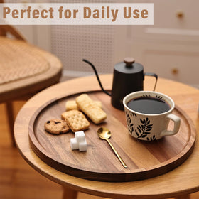 Aoravvik wooden tray organizes jewelry, cosmetics, and small items.