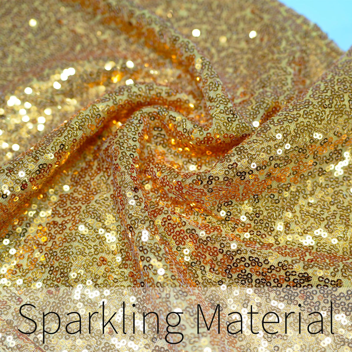 Aorokugatsu banquet sequin runner creates a luxe tabletop centerpiece.