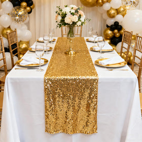 Aorokugatsu holiday sequin table runner adds cheerful sparkle to seasonal spreads.