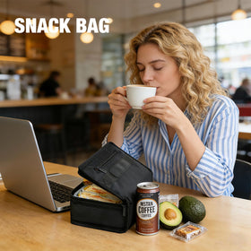 Aosbos small insulated lunch bag portable carry in a backpack for commuting.