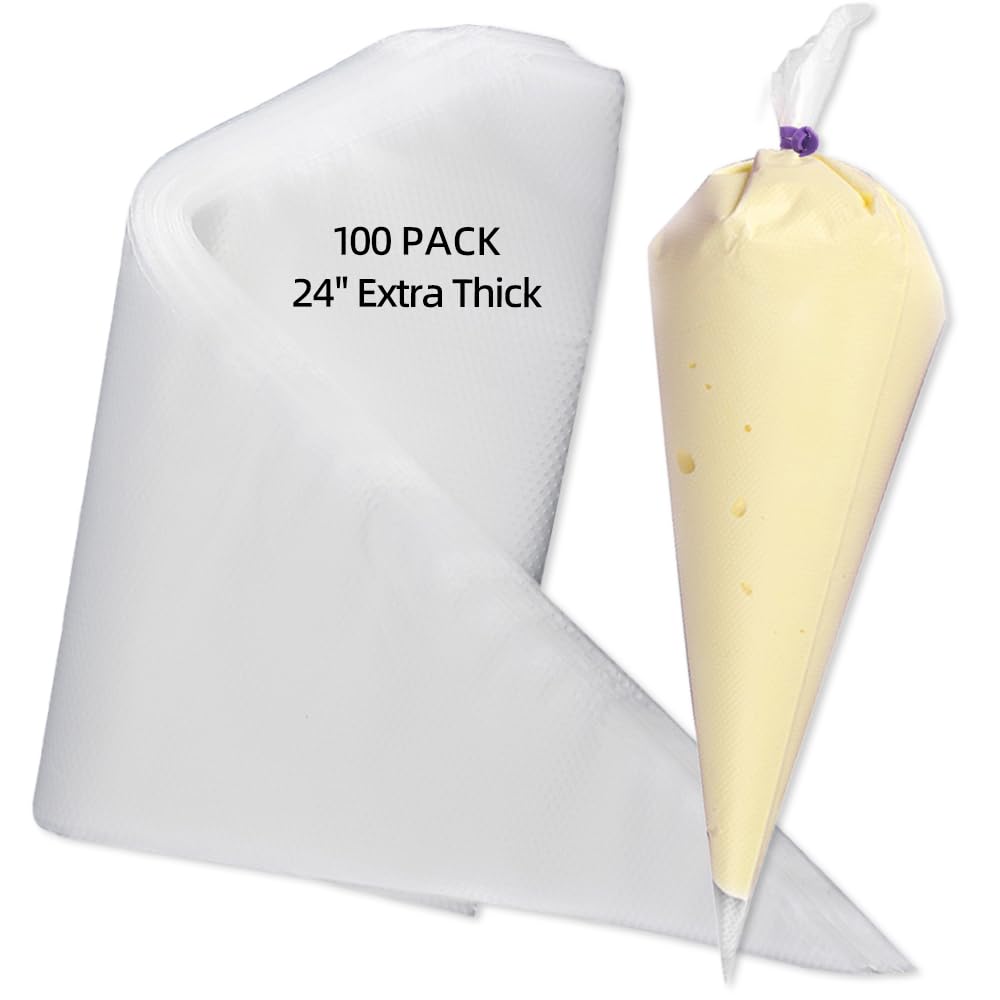 AOSHIDINGSHUO 24-inch piping bag shows high capacity for generous frosting pours.