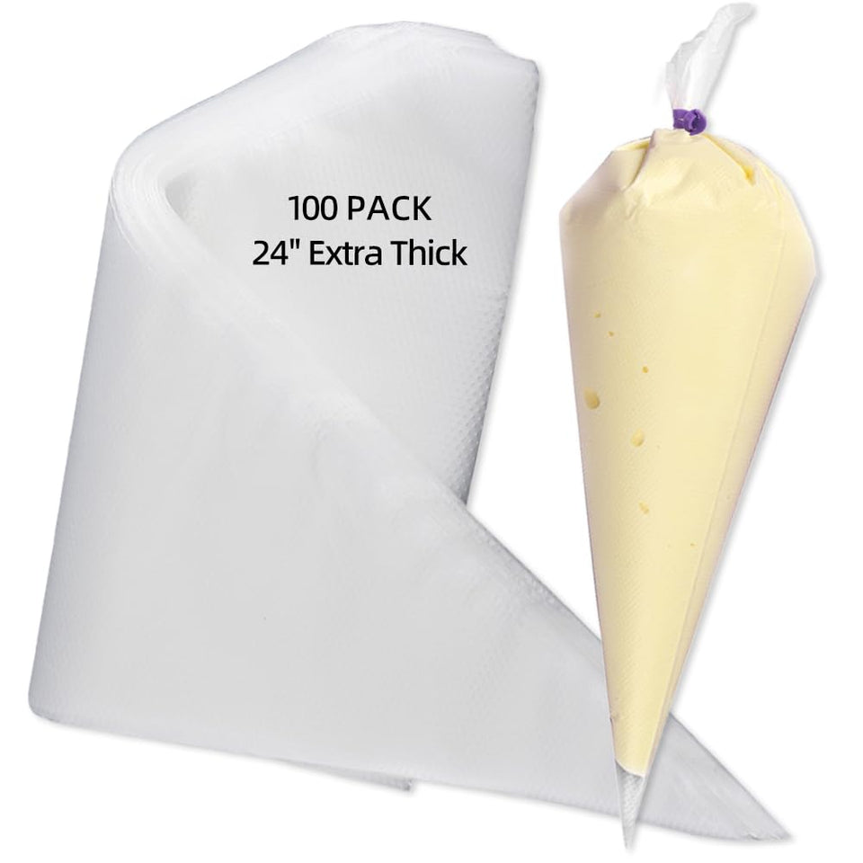 AOSHIDINGSHUO 24-inch piping bag shows high capacity for generous frosting pours.