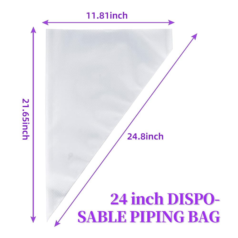 AOSHIDINGSHUO disposable bags work with piping tips or can be snipped for versatile use.