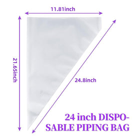 AOSHIDINGSHUO disposable bags work with piping tips or can be snipped for versatile use.