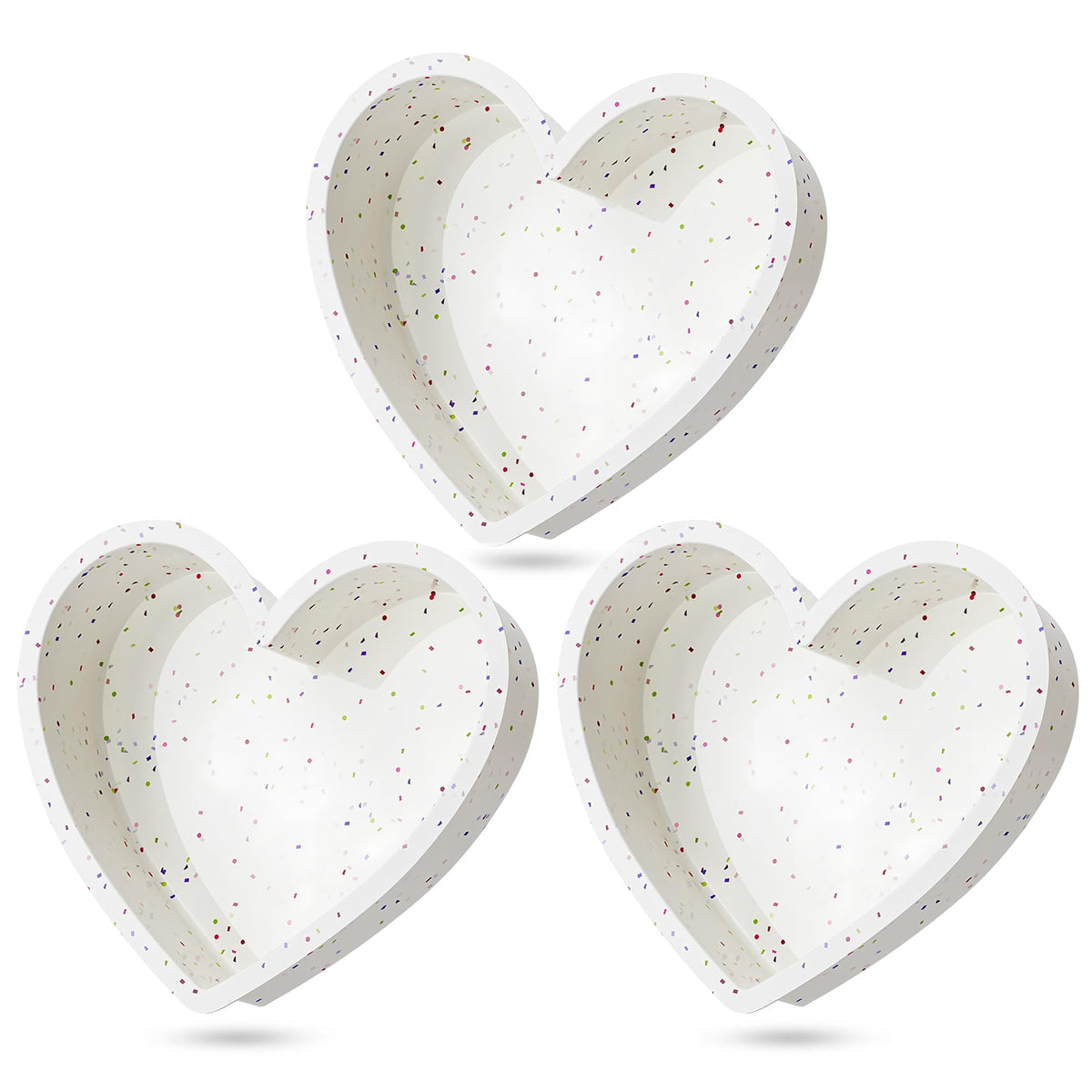 AOTASO 8-inch heart cake pan set in cream, easy release for clean heart-shaped cakes.