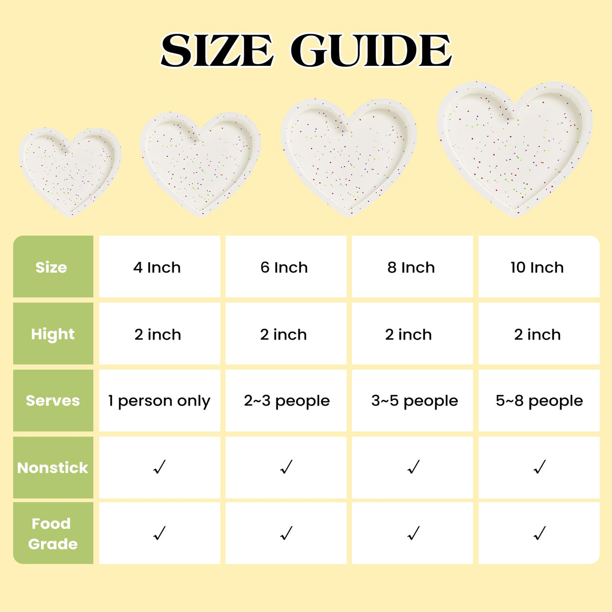 AOTASO easy-release heart pan promotes clean demolding and quick cleanup after baking.