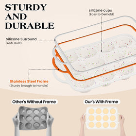AOTASO Mini 24-cup pan in use for perfectly portioned bites.