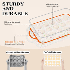 AOTASO mini-muffin pan with nonstick coating for easy muffin release