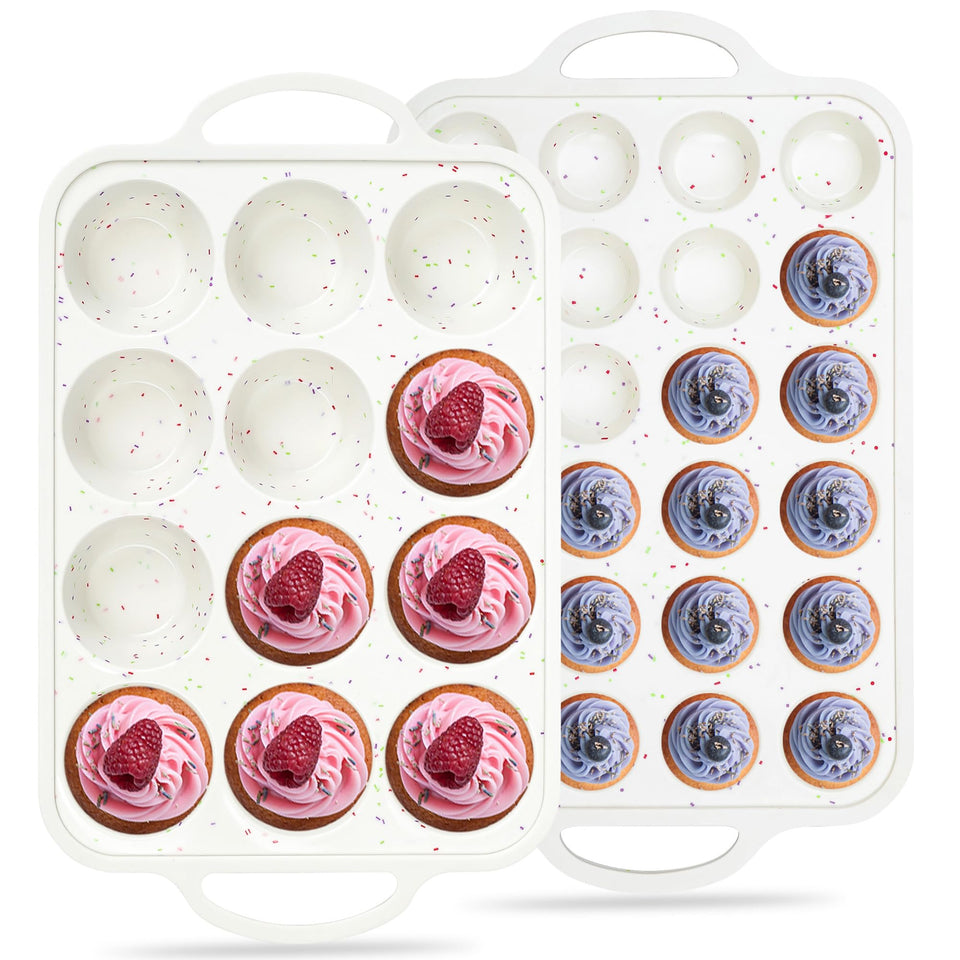 AOTASO Regular 12-cup pan in use for stable muffins with clean edges.