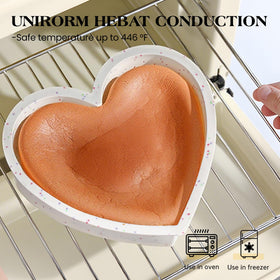 AOTASO versatile heart pan set for cakes, cheesecakes, and brownies.