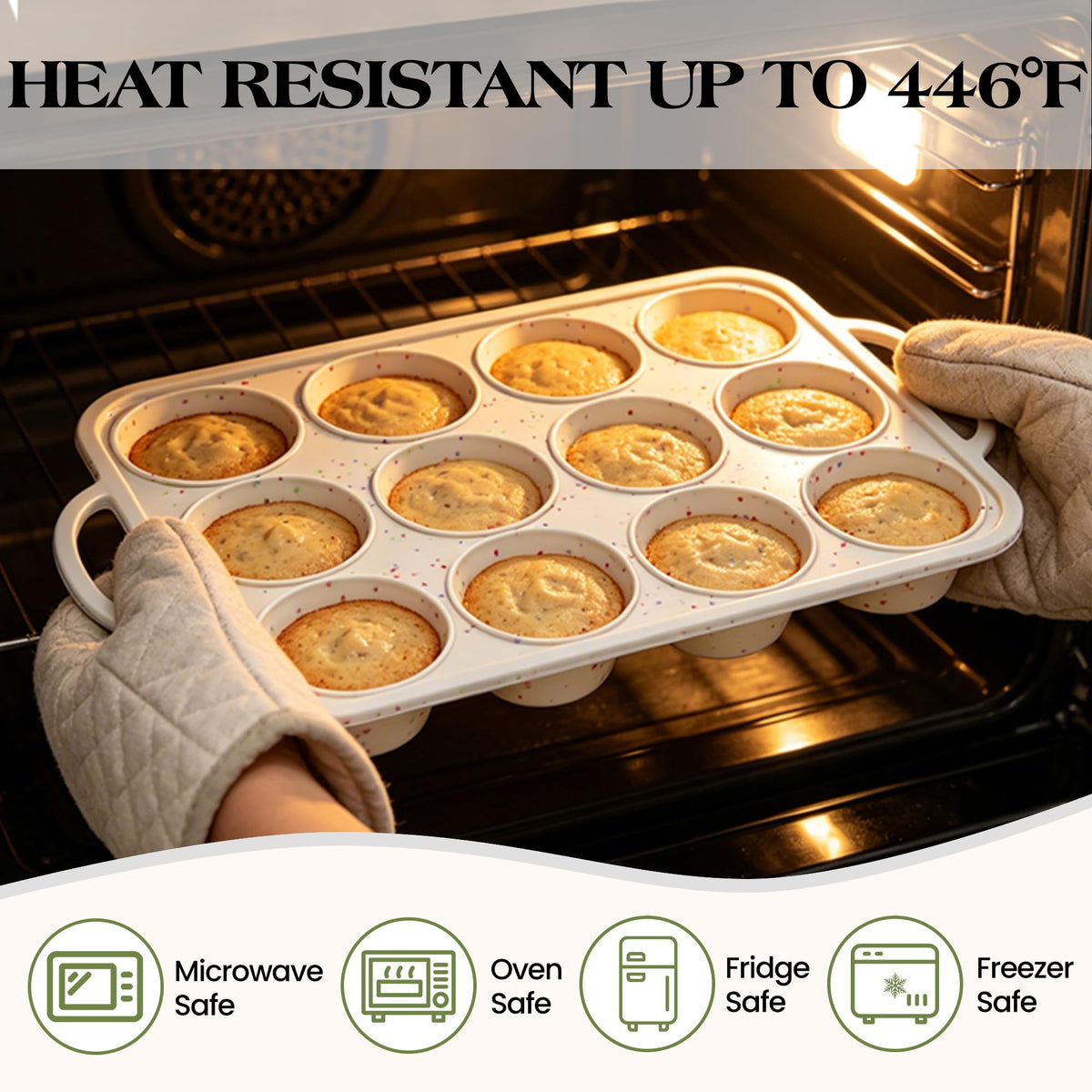 AOTASO versatile pan set suitable for muffins, snacks, and treats.