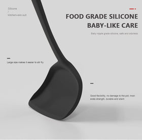 AOTHOD thick silicone spoon demonstrates heat resistance up to 446°F