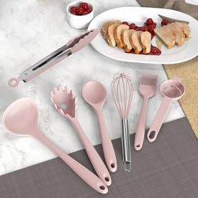 AOTHOD silicone turner for gentle flipping on nonstick cookware.