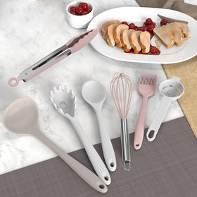 AOTHOD silicone turner for smooth flipping without scratching cookware.