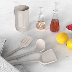 AOTHOD silicone utensils Slotted Turner for draining liquids while lifting