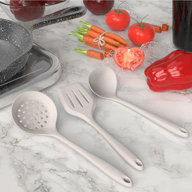AOTHOD silicone utensils Solid Spoon for versatile mixing and serving