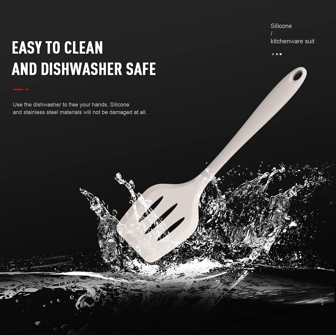 AOTHOD silicone utensils Spatula for gentle scraping without scratching nonstick surfaces