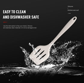 AOTHOD silicone utensils Spatula for gentle scraping without scratching nonstick surfaces