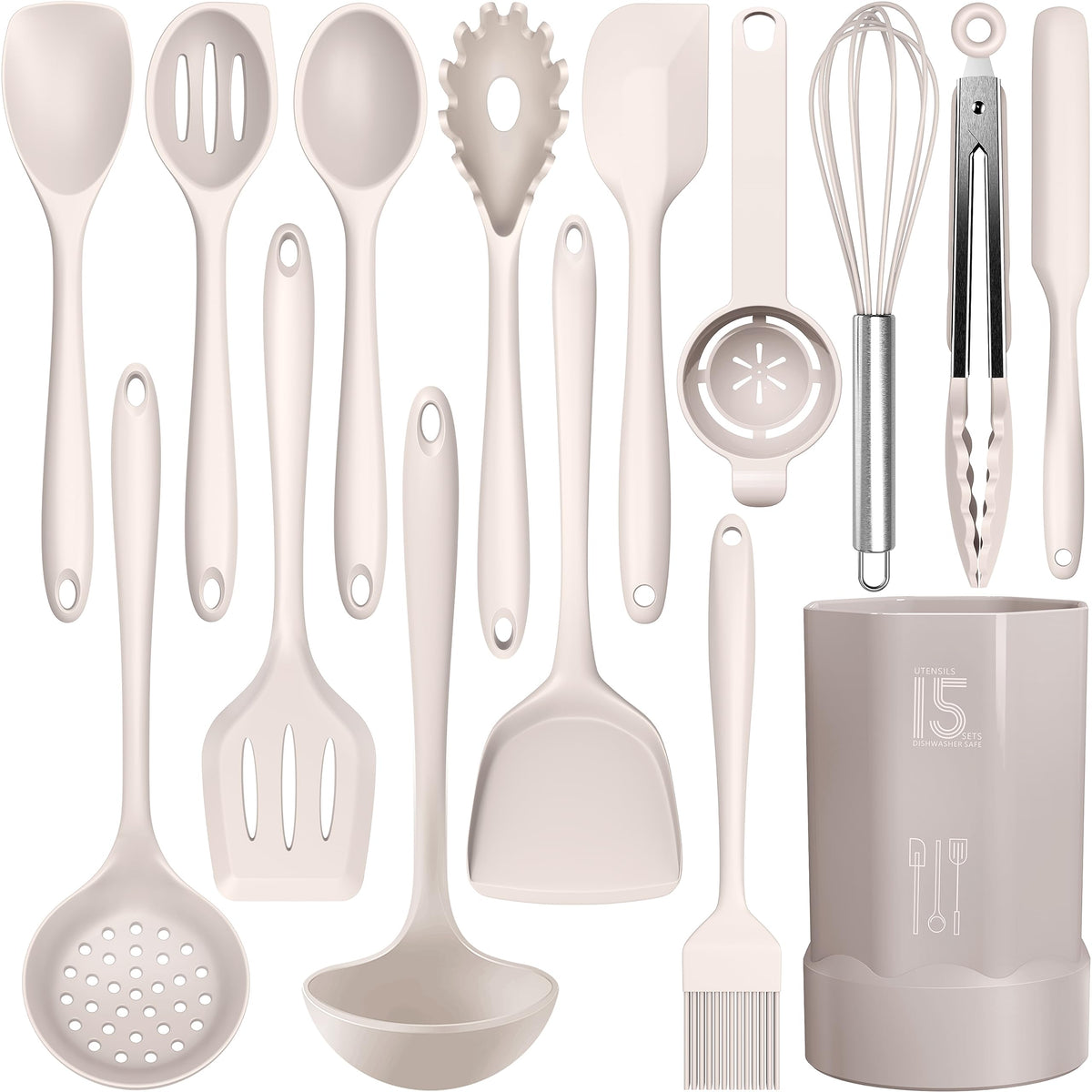 AOTHOD silicone utensils Turner for nonstick pans; protects coatings while flipping