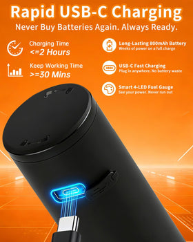 Aotto adjustable coarseness control lets you choose fine to coarse textures.
