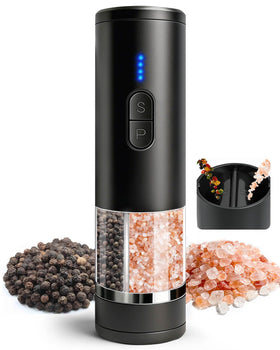 Aotto dual-chamber salt and pepper grinder keeps flavors separate for precise seasoning.